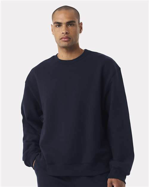 BELLA + CANVAS 4711 Unisex 10 oz. Heavyweight Crewneck Sweatshirt - Navy - model front