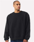 BELLA + CANVAS 4711 Unisex 10 oz. Heavyweight Crewneck Sweatshirt - Vintage Black - model front