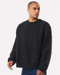 BELLA + CANVAS 4711 Unisex 10 oz. Heavyweight Crewneck Sweatshirt - Vintage Black - model side