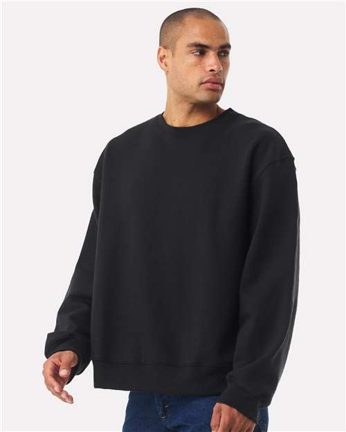 BELLA + CANVAS 4711 Unisex 10 oz. Heavyweight Crewneck Sweatshirt - Vintage Black - model side