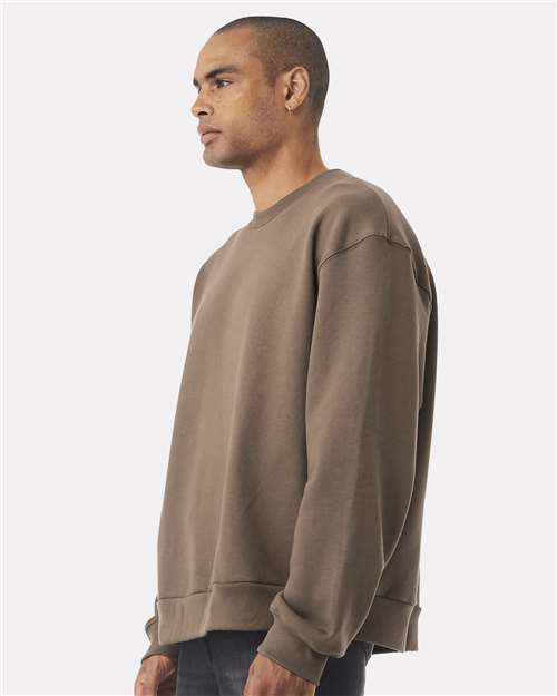 BELLA + CANVAS 4711 Unisex 10 oz. Heavyweight Crewneck Sweatshirt - Vintage Brown - model side