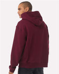 BELLA + CANVAS 4719 Unisex 10 oz. Heavyweight Hoodie Sweatshirt - Maroon - model back