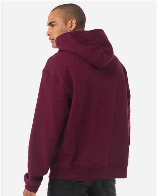 BELLA + CANVAS 4719 Unisex 10 oz. Heavyweight Hoodie Sweatshirt - Maroon - model back