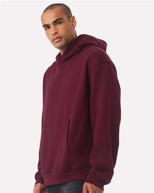 BELLA + CANVAS 4719 Unisex 10 oz. Heavyweight Hoodie Sweatshirt - Maroon - model side