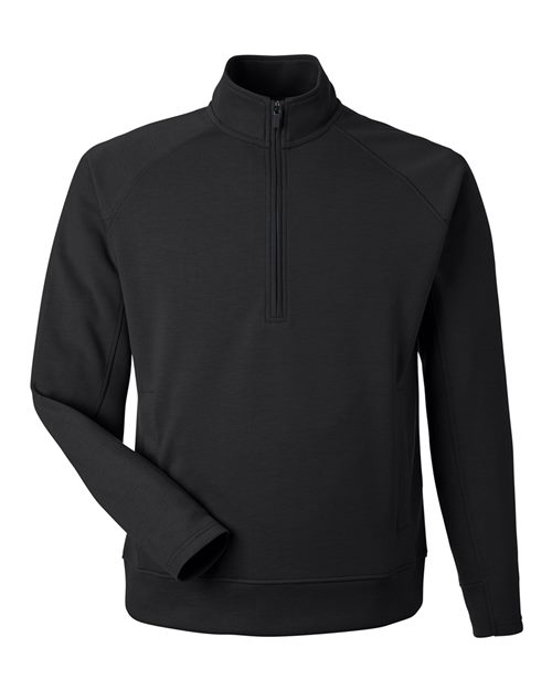 J. America 8751 Unisex Apex Fleece Quarter-Zip Sweatshirt - Black - front
