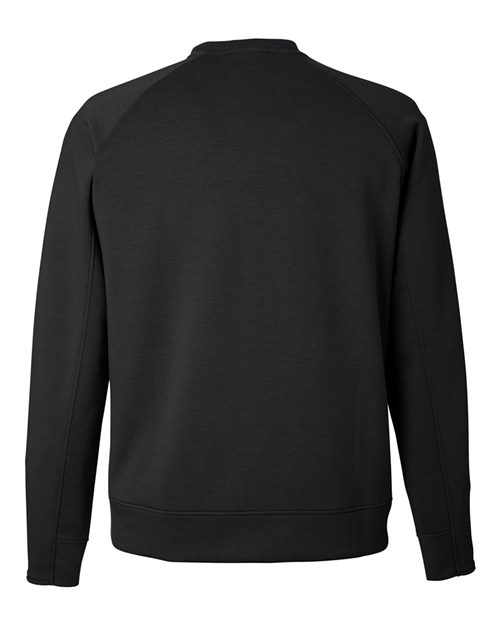 J. America 8752 Unisex Apex Fleece Crewneck Sweatshirt - Black - back