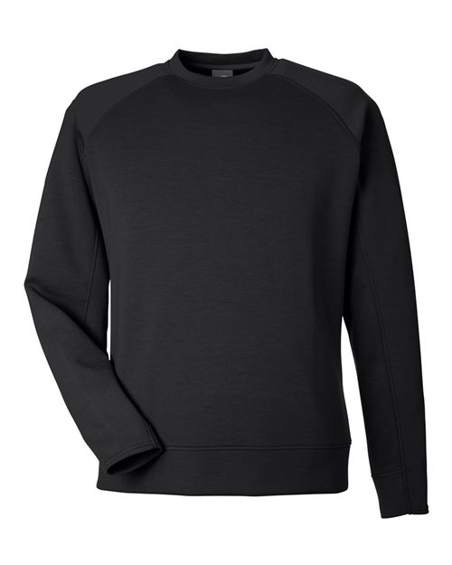 J. America 8752 Unisex Apex Fleece Crewneck Sweatshirt - Black - front