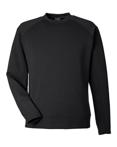 J. America 8752 Unisex Apex Fleece Crewneck Sweatshirt - Black - front