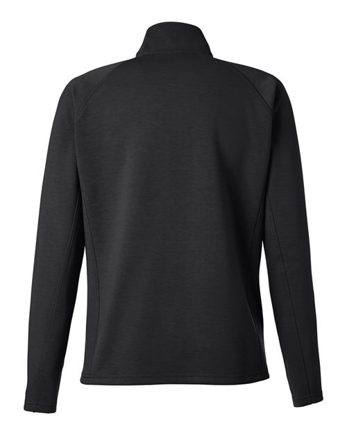J. America 8754 Women's Apex Fleece Quarter-Zip Pullover - Black - back