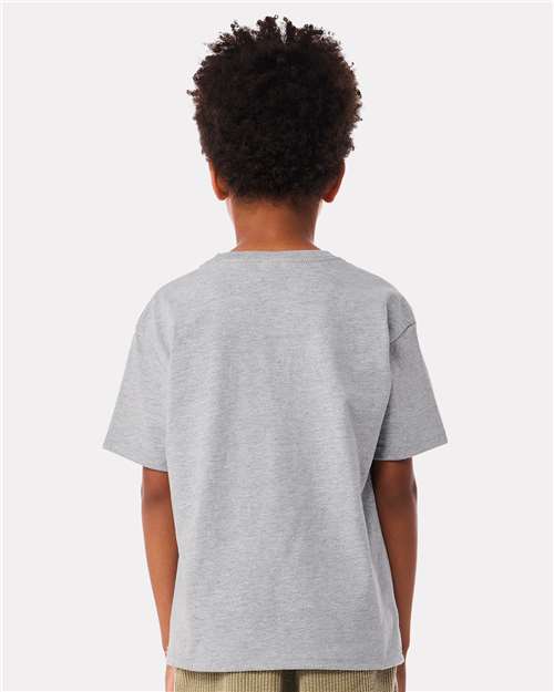 BELLA + CANVAS 3010Y Youth 6 oz. Heavyweight Tee - Athletic Heather - model back