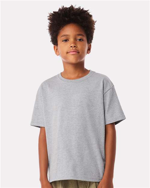 BELLA + CANVAS 3010Y Youth 6 oz. Heavyweight Tee - Athletic Heather - model front