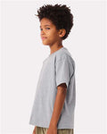 BELLA + CANVAS 3010Y Youth 6 oz. Heavyweight Tee - Athletic Heather - model side