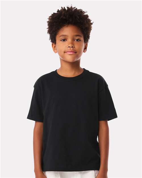 BELLA + CANVAS 3010Y Youth 6 oz. Heavyweight Tee - Black - model front