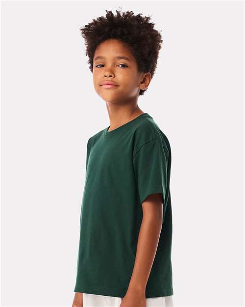 BELLA + CANVAS 3010Y Youth 6 oz. Heavyweight Tee - Forest - model side
