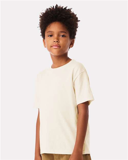 BELLA + CANVAS 3010Y Youth 6 oz. Heavyweight Tee - Natural - model side