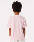 BELLA + CANVAS 3010Y Youth 6 oz. Heavyweight Tee - Soft Pink - model back