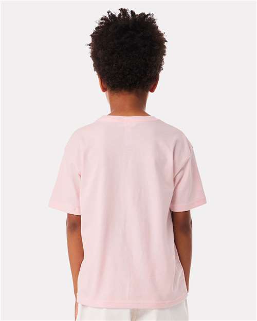 BELLA + CANVAS 3010Y Youth 6 oz. Heavyweight Tee - Soft Pink - model back