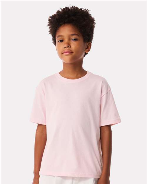 BELLA + CANVAS 3010Y Youth 6 oz. Heavyweight Tee - Soft Pink - model front