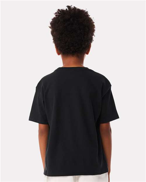 BELLA + CANVAS 3010Y Youth 6 oz. Heavyweight Tee - Vintage Black - model back