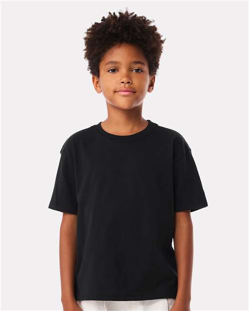 BELLA + CANVAS 3010Y Youth 6 oz. Heavyweight Tee - Vintage Black - model front
