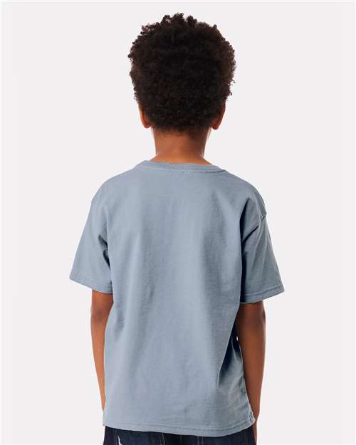 BELLA + CANVAS 3010Y Youth 6 oz. Heavyweight Tee - Vintage Denim - model back