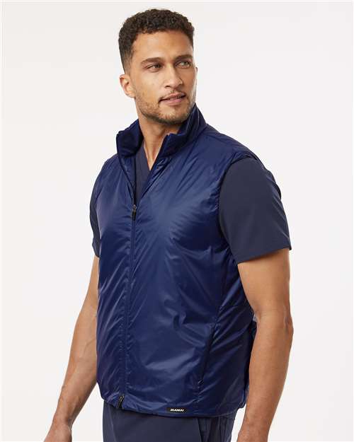 Jaanuu M60004 Men's Phantom Insulated Vest - Navy Blue - model side