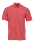 Paragon 130 Men's Dakota Striated Heather Polo - Crimson Heather - front