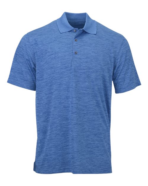Paragon 130 Men's Dakota Striated Heather Polo - Sky Blue Heather - front