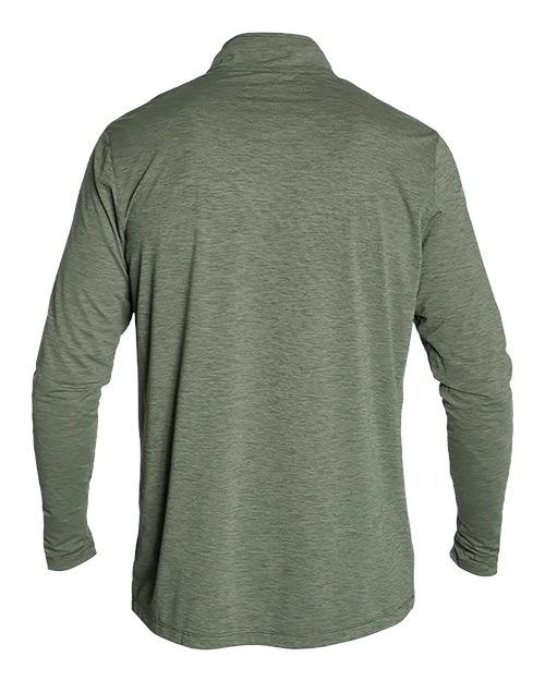 ANETIK MVQTRL9 Men's Low Pro Quarter-Zip Pullover - Dark Olive Heathered - back