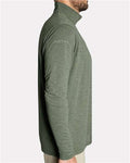 ANETIK MVQTRL9 Men's Low Pro Quarter-Zip Pullover - Dark Olive Heathered - model side