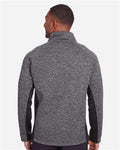 Spyder 187330 Constant Full-Zip Sweater Fleece Jacket - Black Heather/ Black - model back