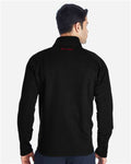 Spyder 187330 Constant Full-Zip Sweater Fleece Jacket - Black/ Red - model back