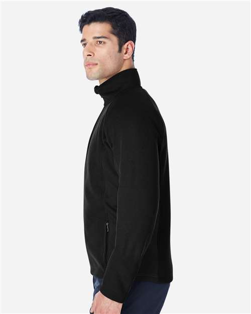 Spyder 187330 Constant Full-Zip Sweater Fleece Jacket - Black/ Red - model side