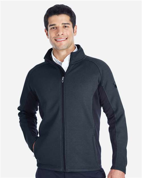 Spyder 187330 Constant Full-Zip Sweater Fleece Jacket - Frontier/ Black - model front