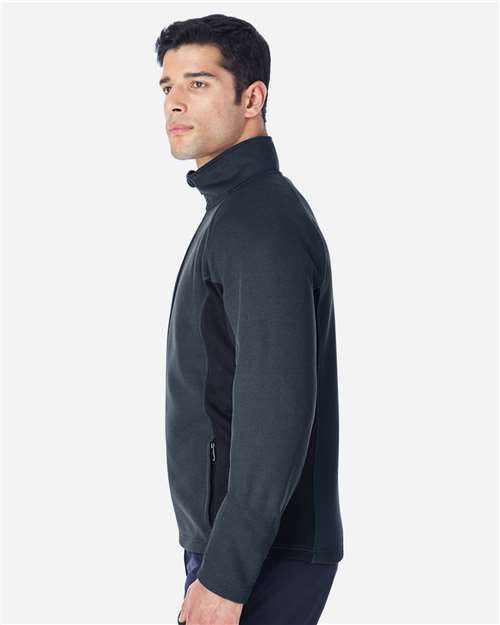 Spyder 187330 Constant Full-Zip Sweater Fleece Jacket - Frontier/ Black - model side