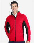 Spyder 187330 Constant Full-Zip Sweater Fleece Jacket - Red/ Black - model front