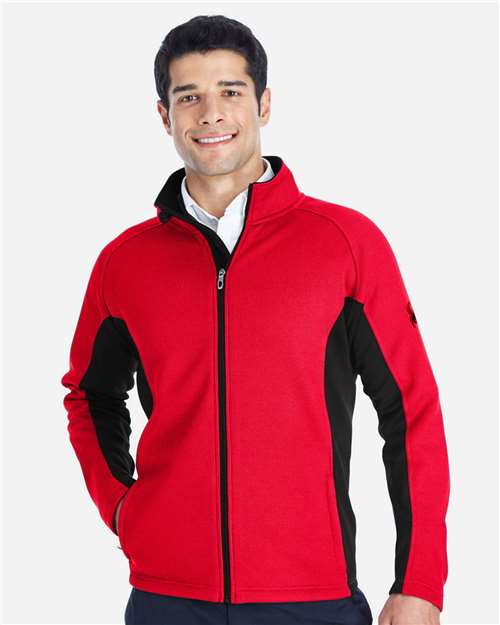Spyder 187330 Constant Full-Zip Sweater Fleece Jacket - Red/ Black - model front