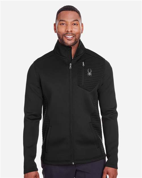 Spyder S16539 Men's Venom Full-Zip Jacket - Black - model front