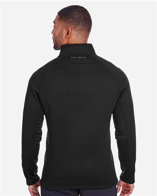 Spyder S16561 Men's Constant Half-Zip Sweater Fleece Pullover - Black - model back