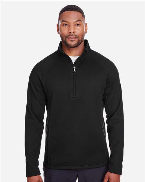 Spyder S16561 Men's Constant Half-Zip Sweater Fleece Pullover - Black - model front