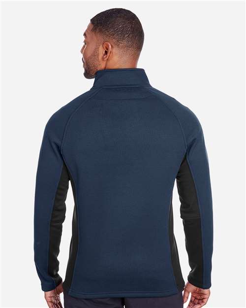 Spyder S16561 Men's Constant Half-Zip Sweater Fleece Pullover - Frontier/ Black - model back