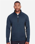 Spyder S16561 Men's Constant Half-Zip Sweater Fleece Pullover - Frontier/ Black - model front