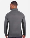 Spyder S16561 Men's Constant Half-Zip Sweater Fleece Pullover - Polar/ Black - model back