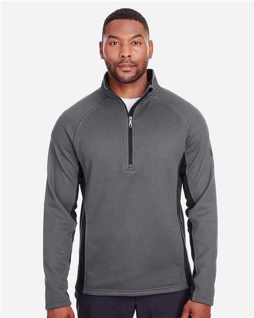 Spyder S16561 Men's Constant Half-Zip Sweater Fleece Pullover - Polar/ Black - model front