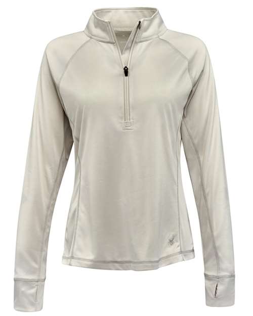 Spyder S16798 Women's Freestyle Half-Zip Pullover - Platinum - front