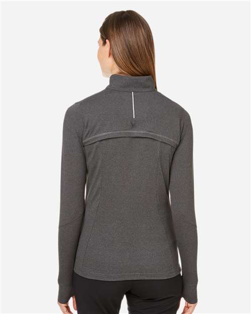 Spyder S17917 Women's Spyre Quarter-Zip Pullover - Black Frost - model back