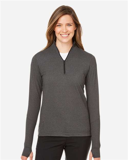 Spyder S17917 Women's Spyre Quarter-Zip Pullover - Black Frost - model front