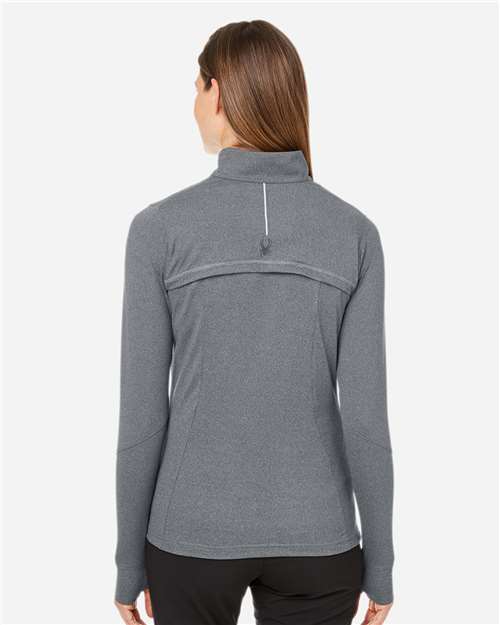 Spyder S17917 Women's Spyre Quarter-Zip Pullover - Polar Frost - model back