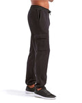 TriDri TD604 Unisex Riley Cargo Joggers - Black - model side