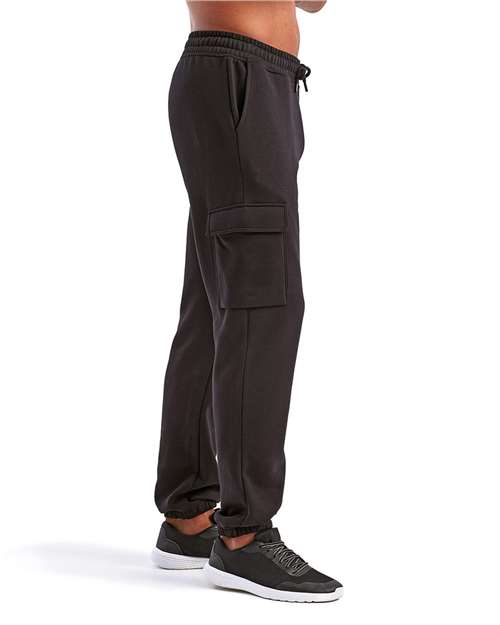 TriDri TD604 Unisex Riley Cargo Joggers - Black - model side